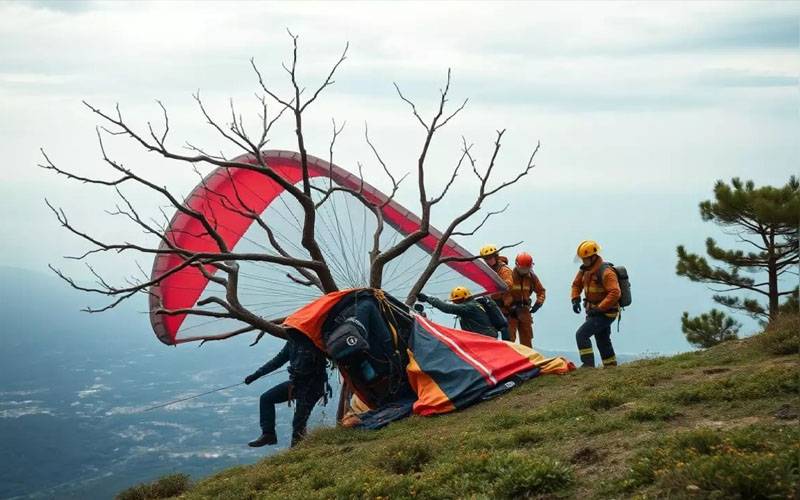بھارت، پیراگلائیڈنگ حادثے میں خاتون سیاح اور نیپالی انسٹرکٹر ہلاک