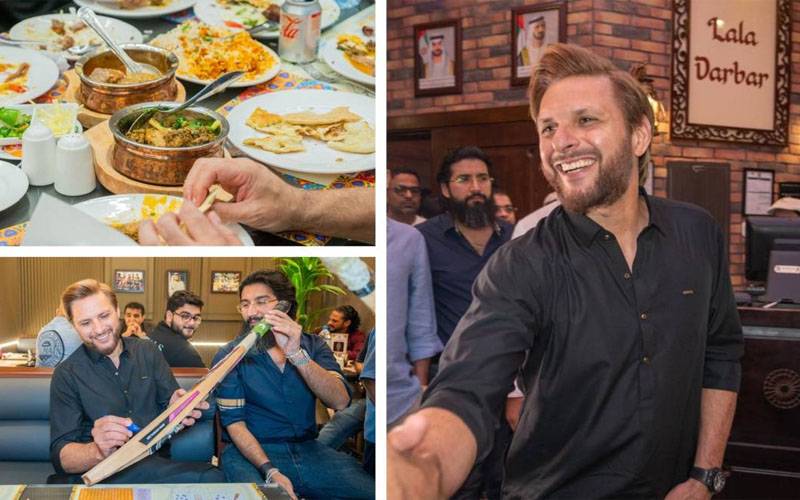 ” لالہ دربار” شاہد آفریدی نے دبئی میں اپنے نئےریسٹورنٹ کا افتتاح کر دیا