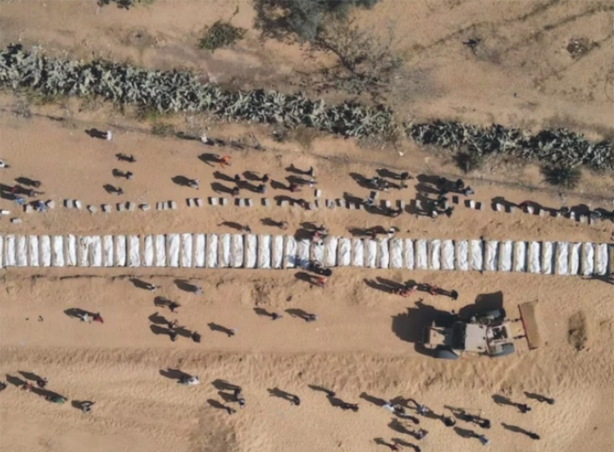 غزہ میں 54 شہدا کی لاشوں کو اجتماعی قبر میں دفنا دیا گیا