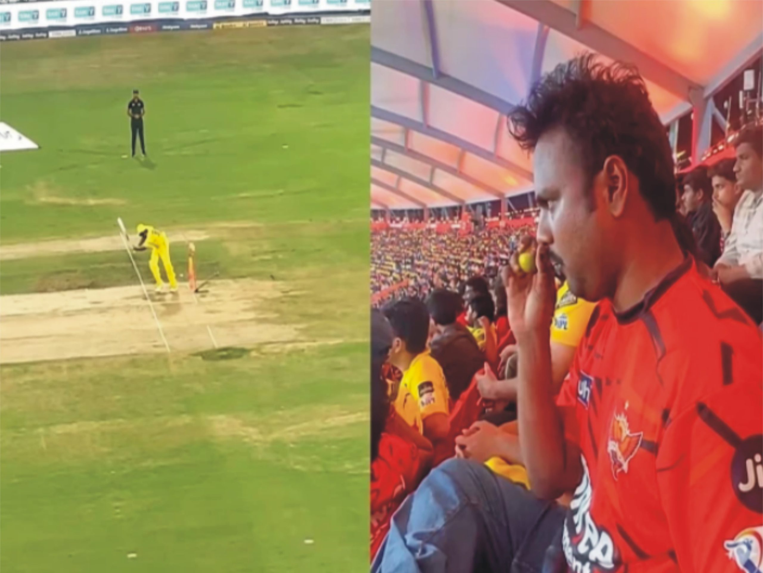 آئی پی ایل میچ کے دوران اسٹیڈیم میں کالا جادو ، ویڈیو وائرل