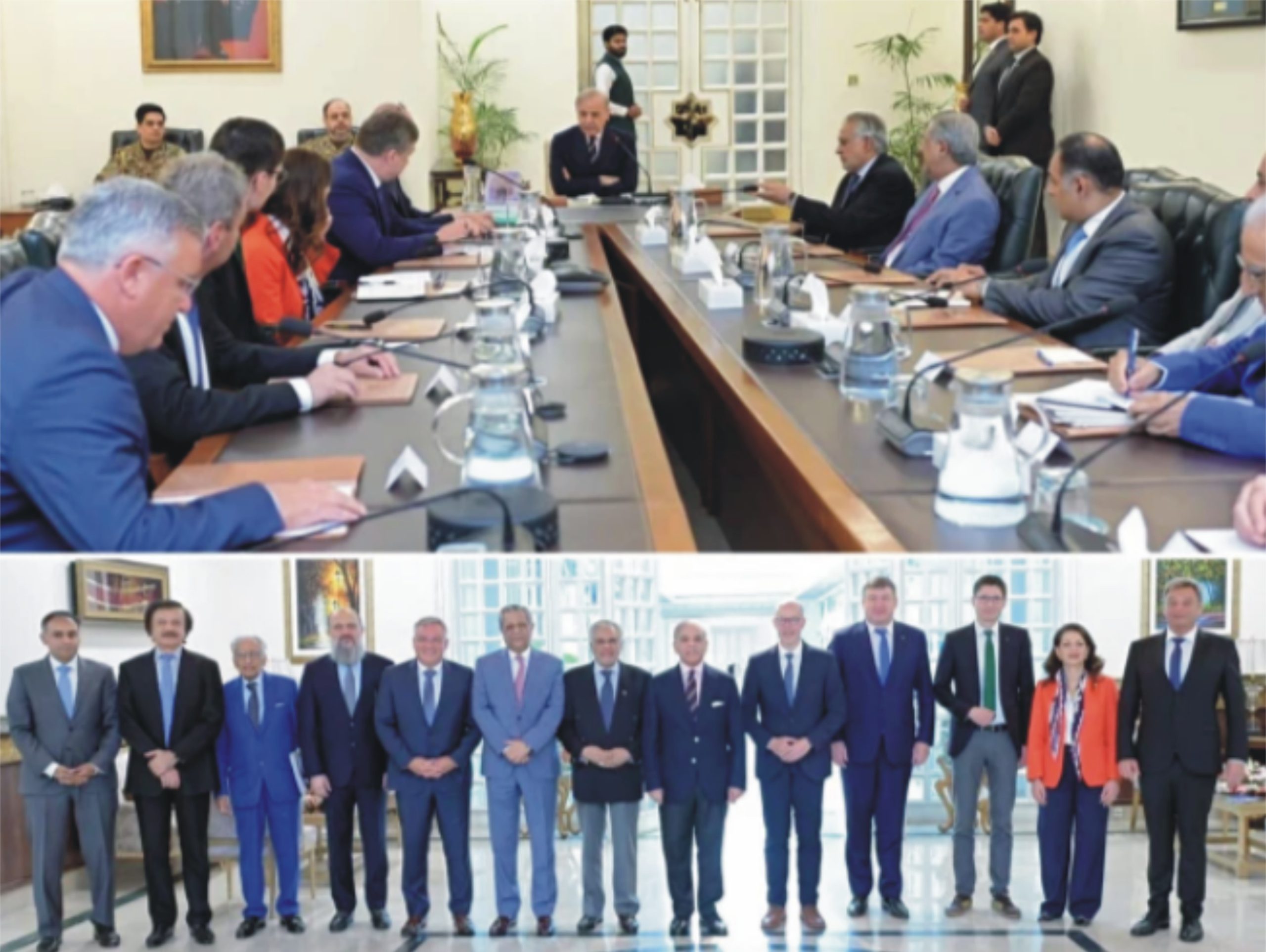 وزیراعظم سے یورپی تجارتی وفد کی اہم ملاقات؛ مختلف شعبوں میں سرمایہ کاری  پر گفتگو