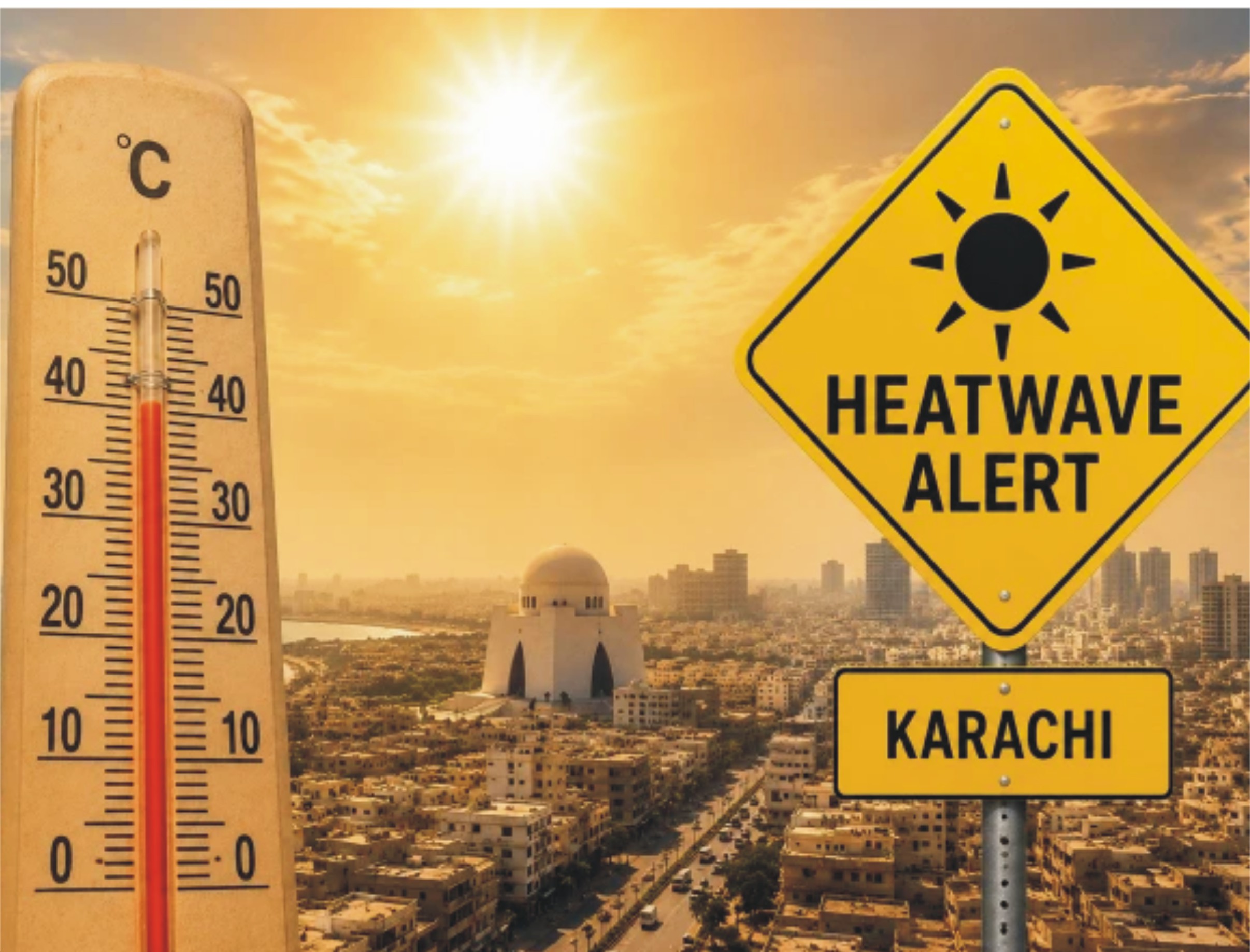 کراچی سمیت سندھ میں شدید ہیٹ ویو کا الرٹ، درجہ حرارت 51 ڈگری تک جانے کا امکان