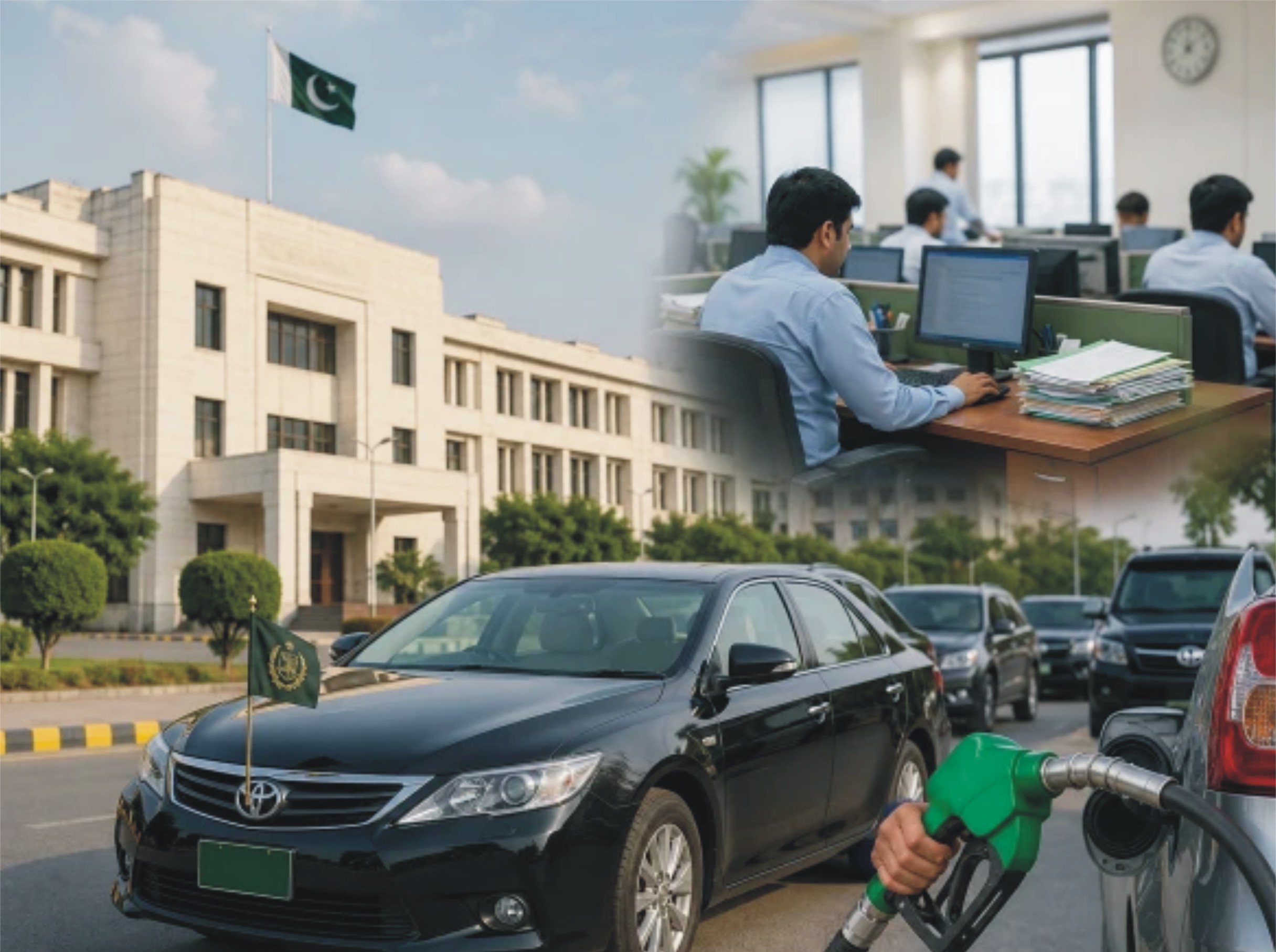 سرکاری ملازمین کیلیے پیٹرول اور گاڑیوں کی سہولت بحال، جمعہ کی چھٹی ختم