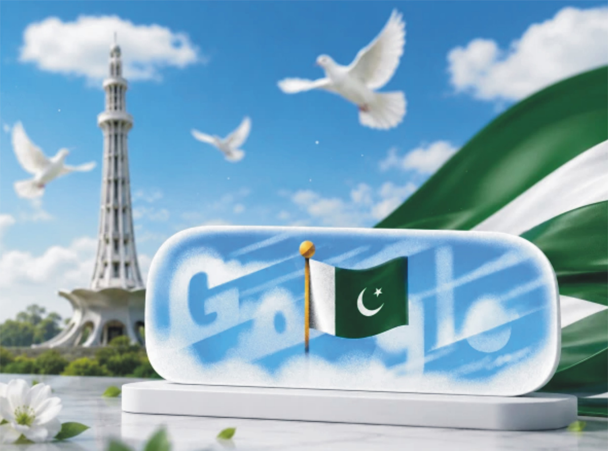 گوگل کا یومِ آزادی پر پاکستان کو خوبصورت ڈوڈل کے ذریعے خراجِ تحسین